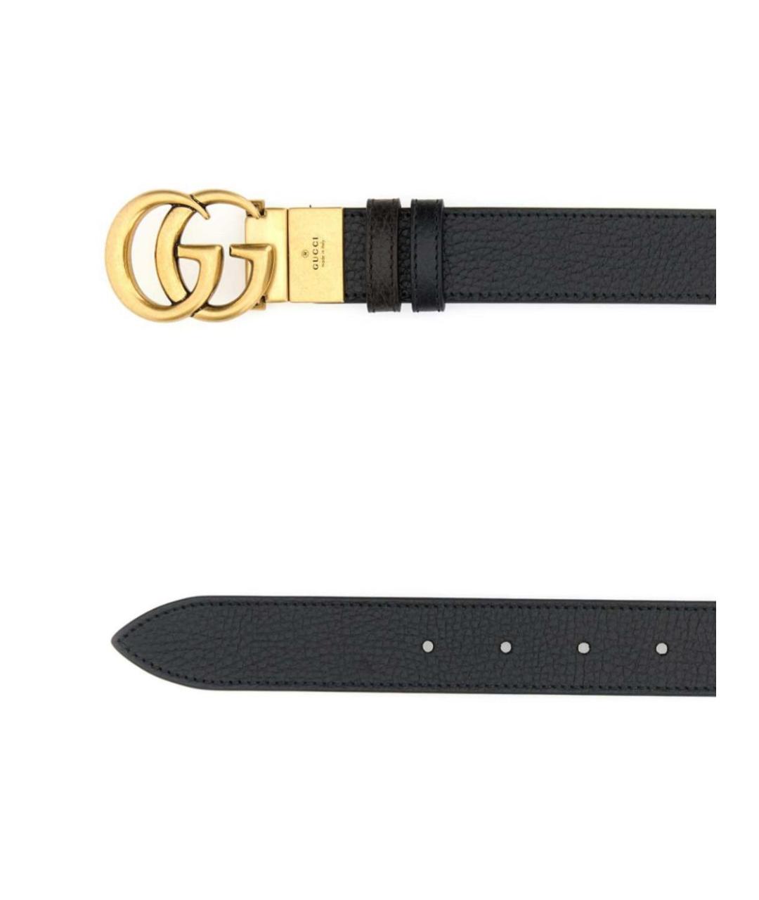 GUCCI Черный кожаный ремень, фото 3