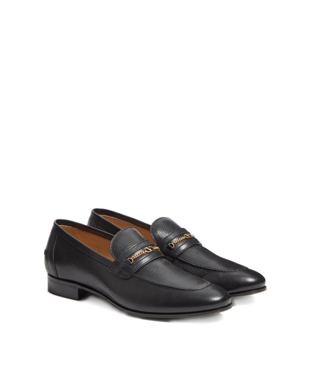 VALENTINO Черные кожаные лоферы, фото 3