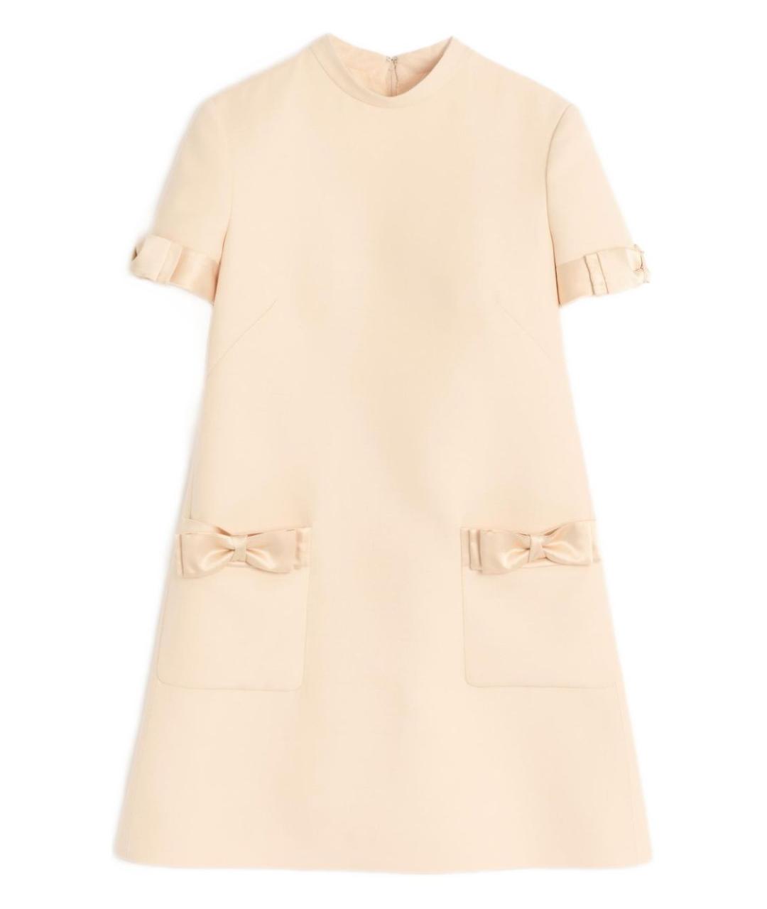 VALENTINO Розовое шерстяное платье, фото 1