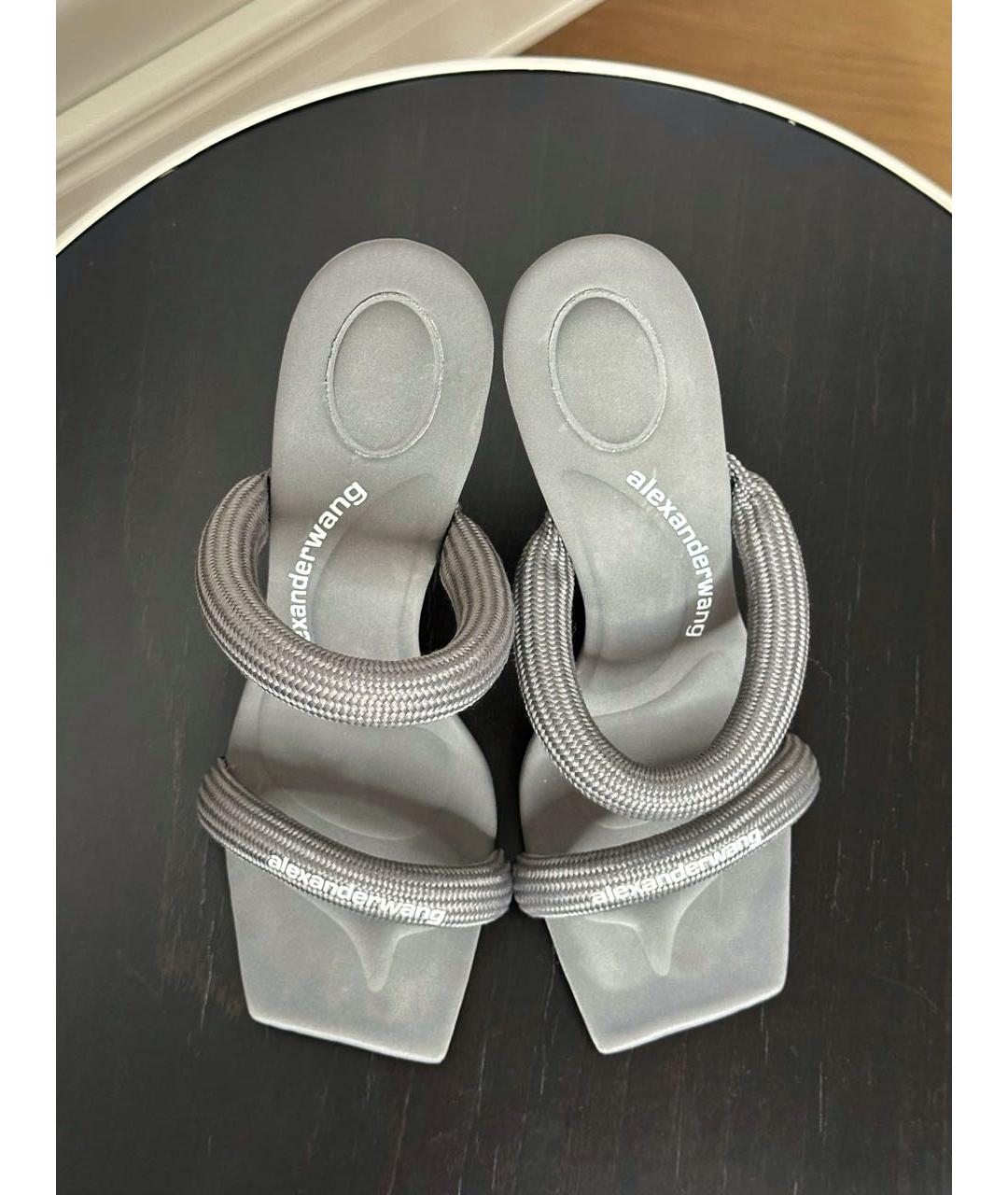 ALEXANDER WANG Серые босоножки, фото 2