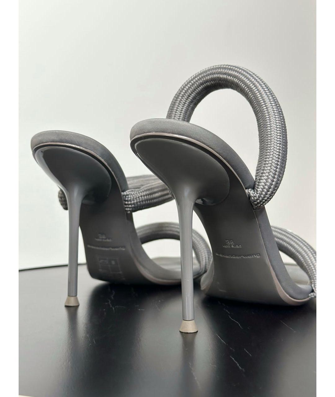 ALEXANDER WANG Серые босоножки, фото 3