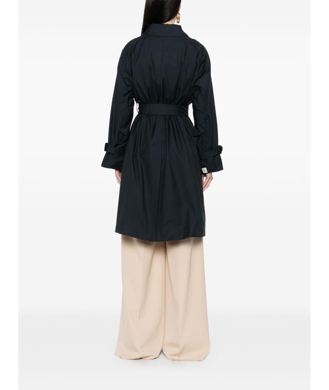 MAX MARA Темно-синее хлопковое пальто, фото 2
