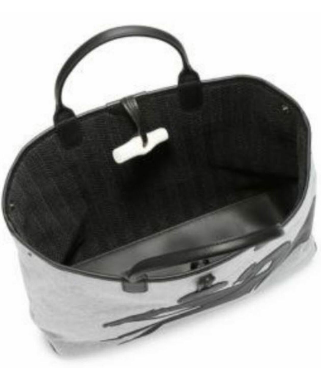 LONGCHAMP Серая тканевая сумка тоут, фото 2