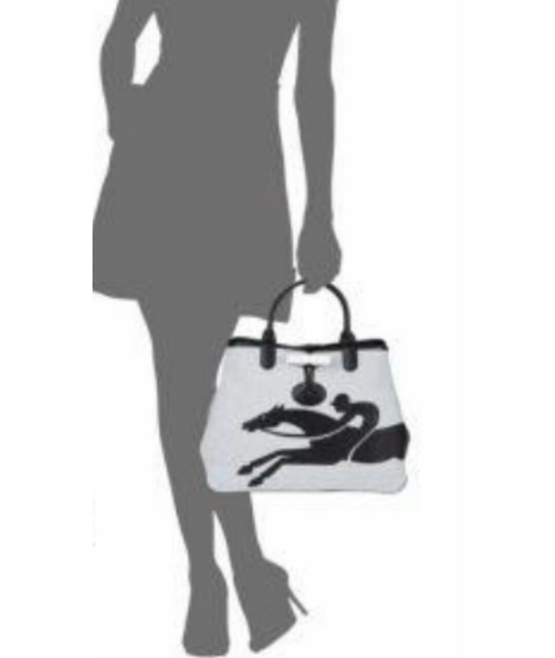 LONGCHAMP Серая тканевая сумка тоут, фото 6