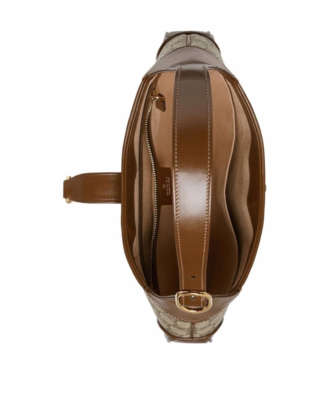 GUCCI Бежевая тканевая сумка через плечо, фото 2