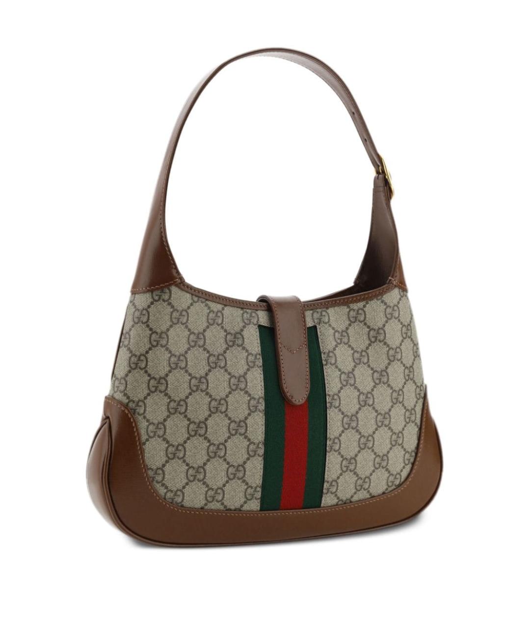 GUCCI Бежевая тканевая сумка через плечо, фото 6