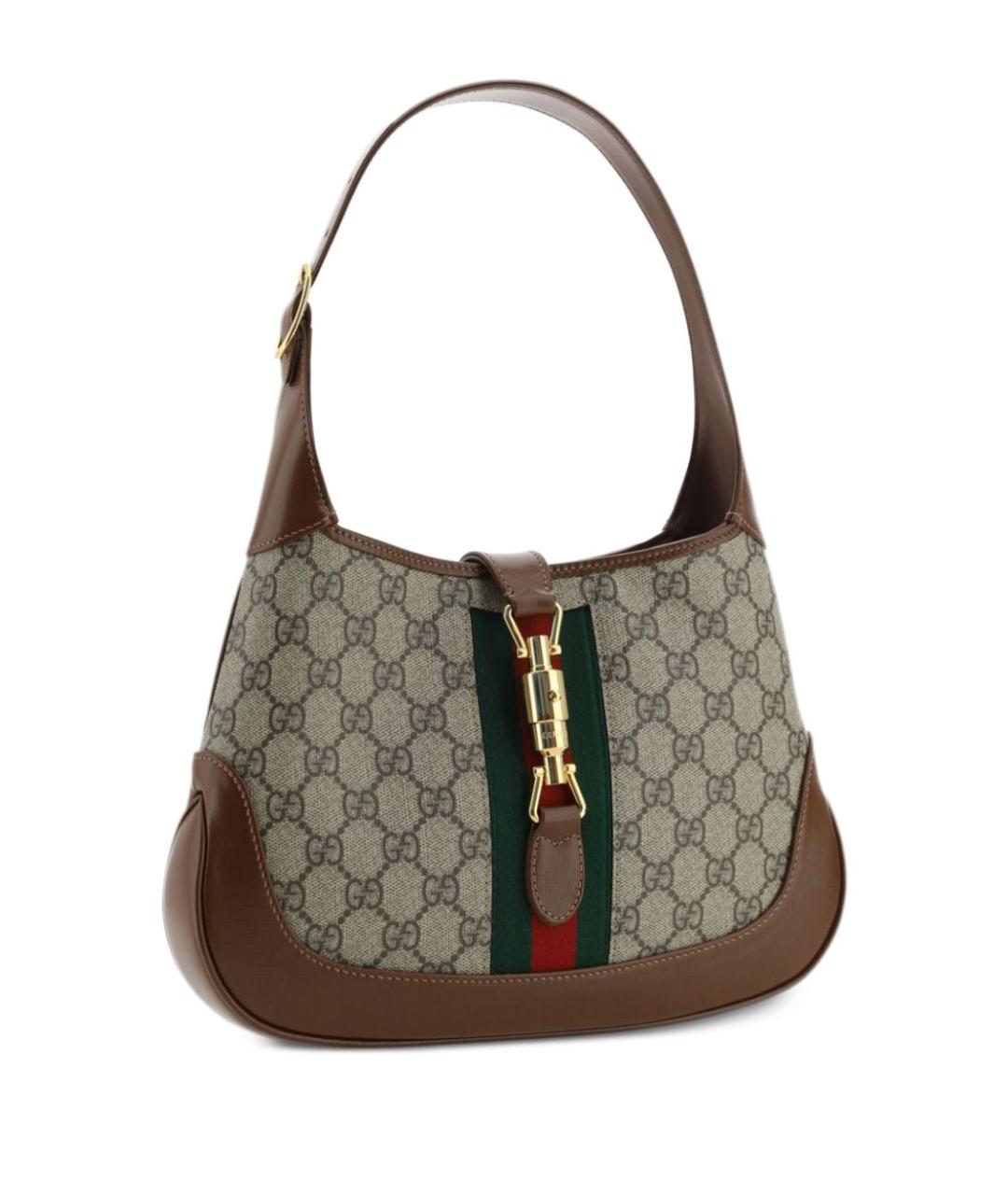 GUCCI Бежевая тканевая сумка через плечо, фото 4