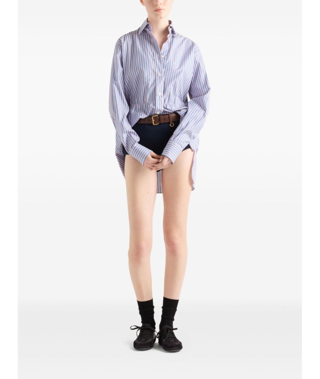 PRADA Голубая хлопковая рубашка, фото 3