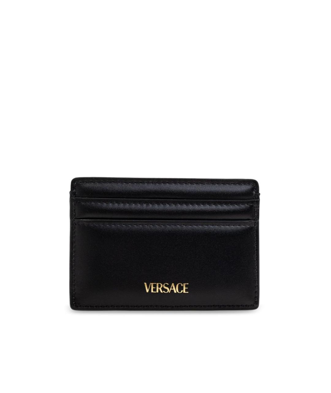 VERSACE Черный кожаный кардхолдер, фото 2
