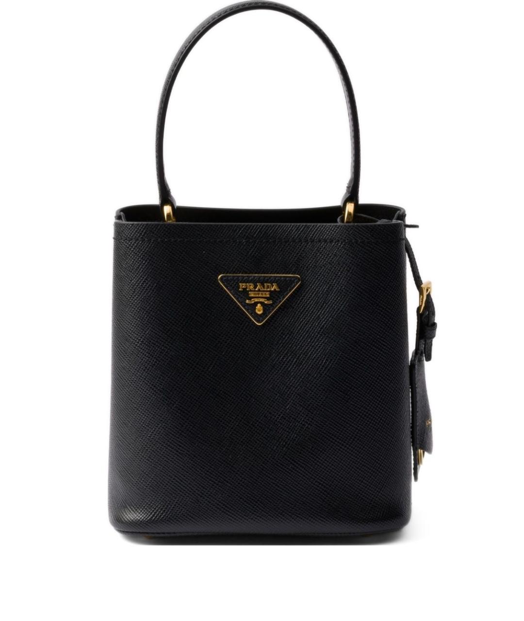 PRADA Черная кожаная сумка тоут, фото 1