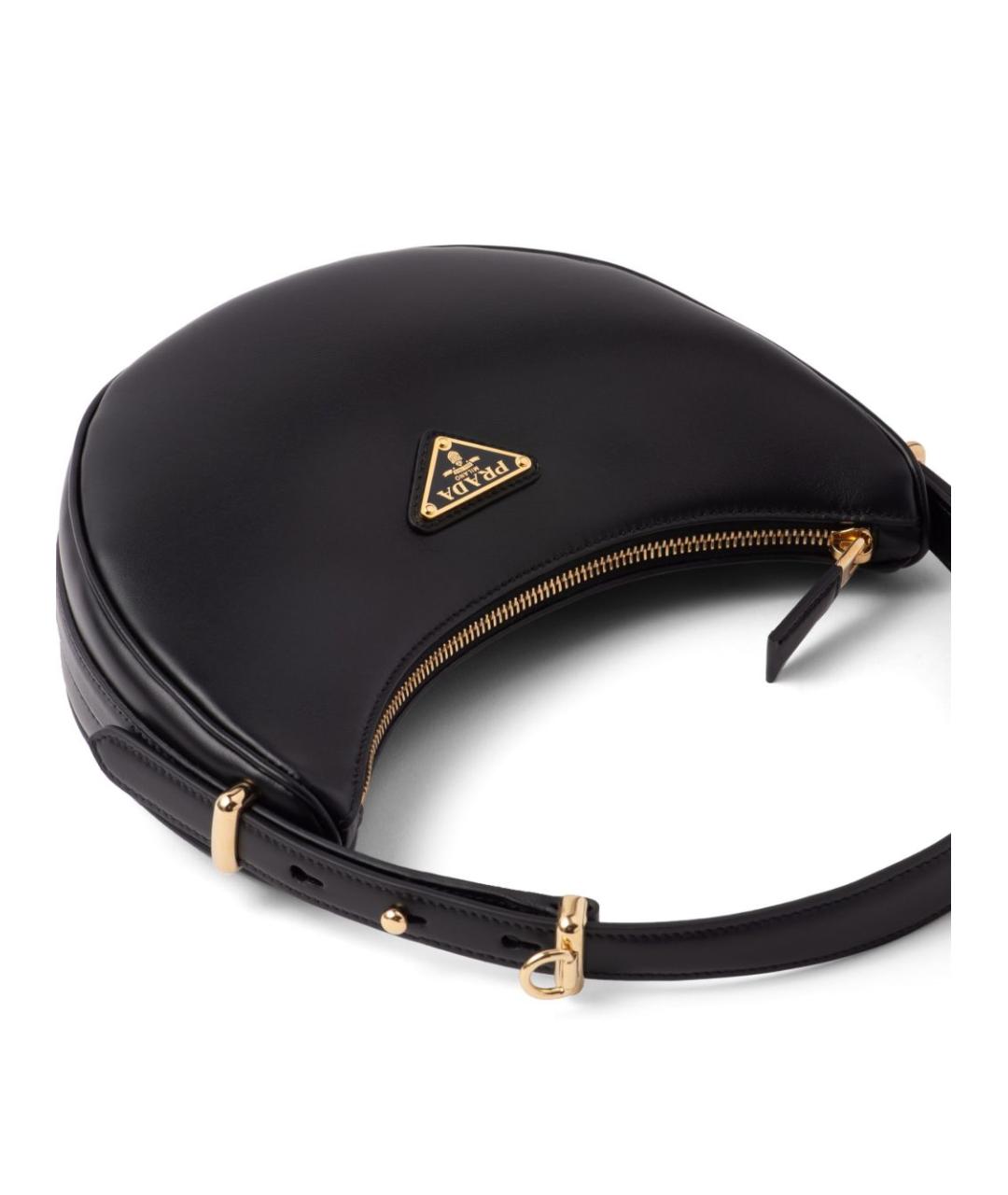 PRADA Черная кожаная сумка через плечо, фото 3