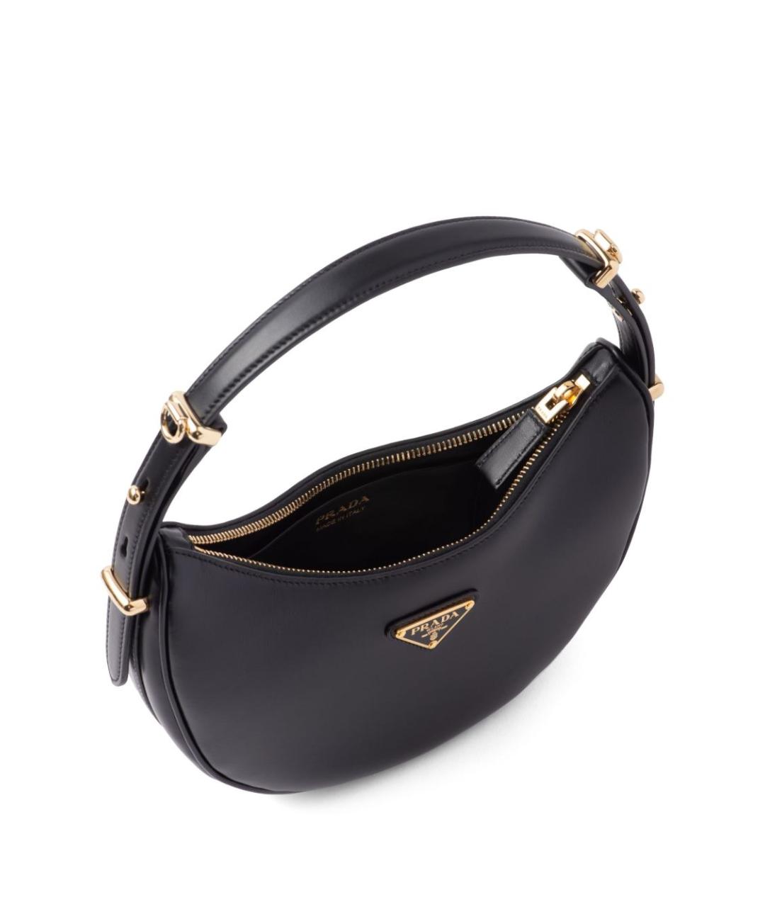 PRADA Черная кожаная сумка через плечо, фото 5