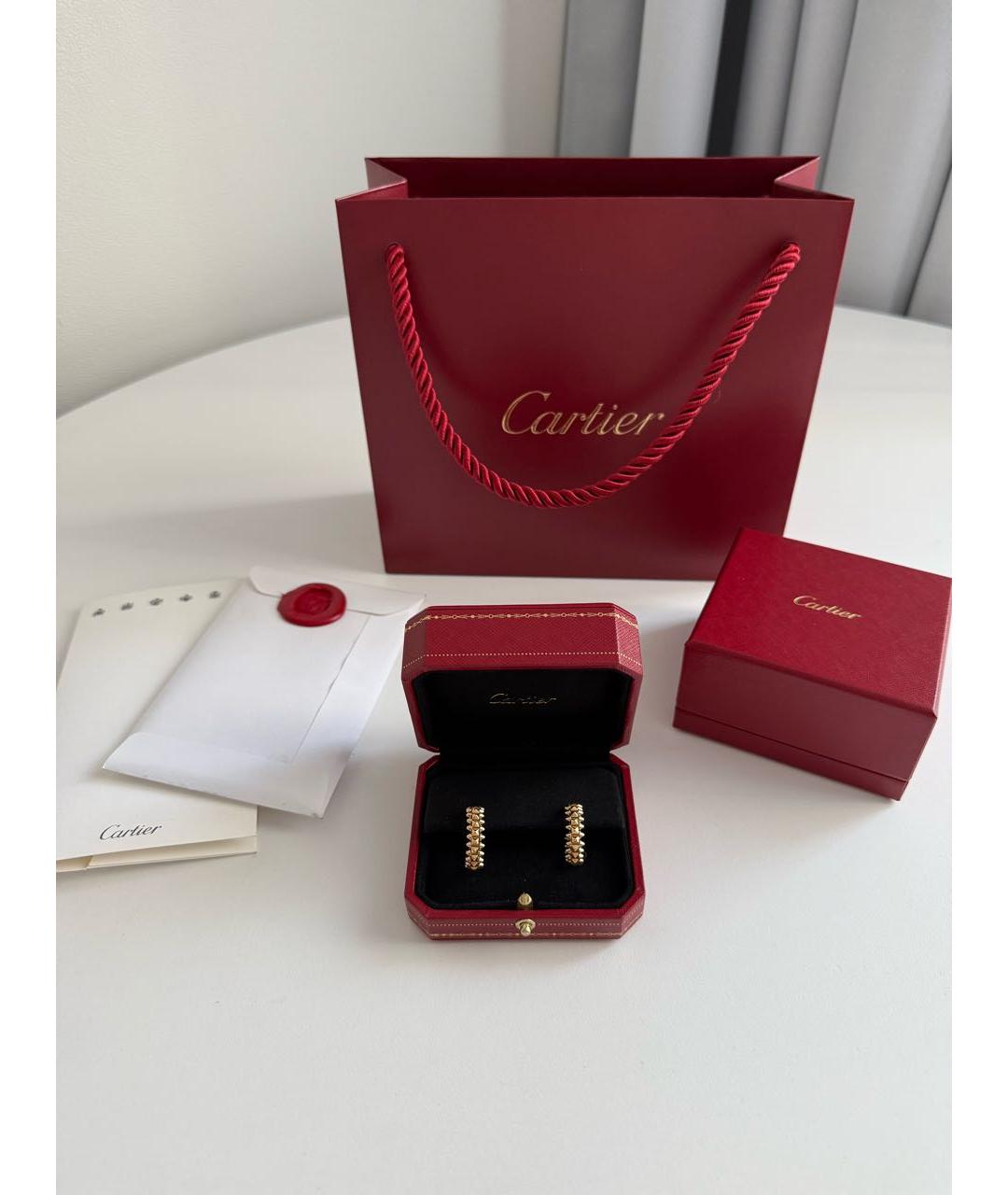 CARTIER Золотые серьги из розового золота, фото 3