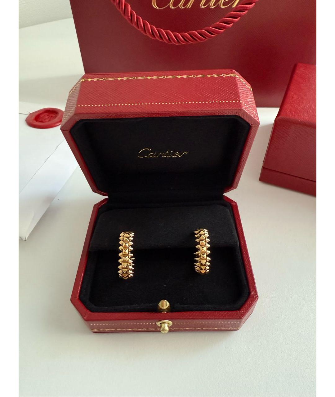 CARTIER Золотые серьги из розового золота, фото 2