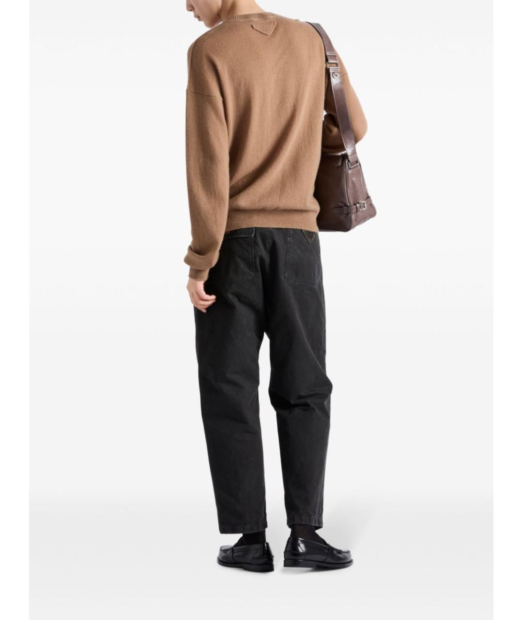 PRADA Черные хлопковые прямые джинсы, фото 3