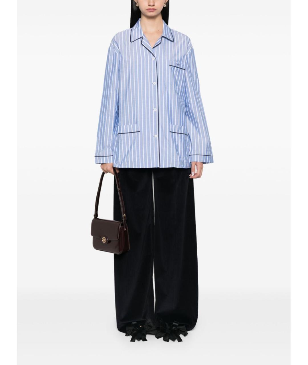 PRADA Голубая хлопковая рубашка, фото 2