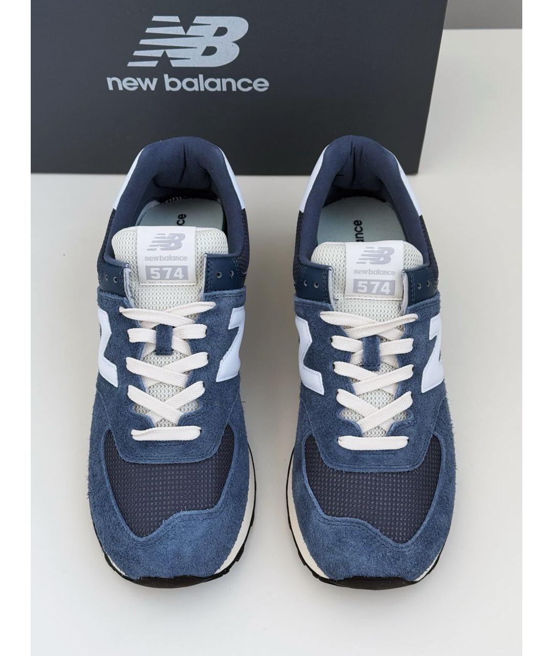 NEW BALANCE Синие замшевые низкие кроссовки / кеды, фото 7