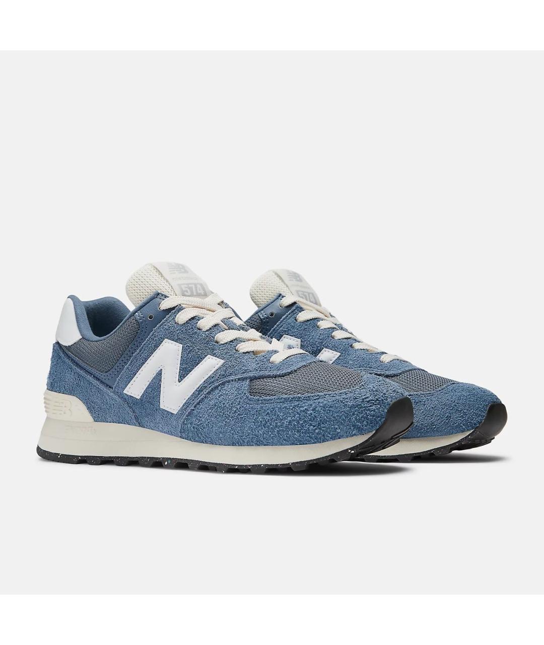 NEW BALANCE Синие замшевые низкие кроссовки / кеды, фото 2