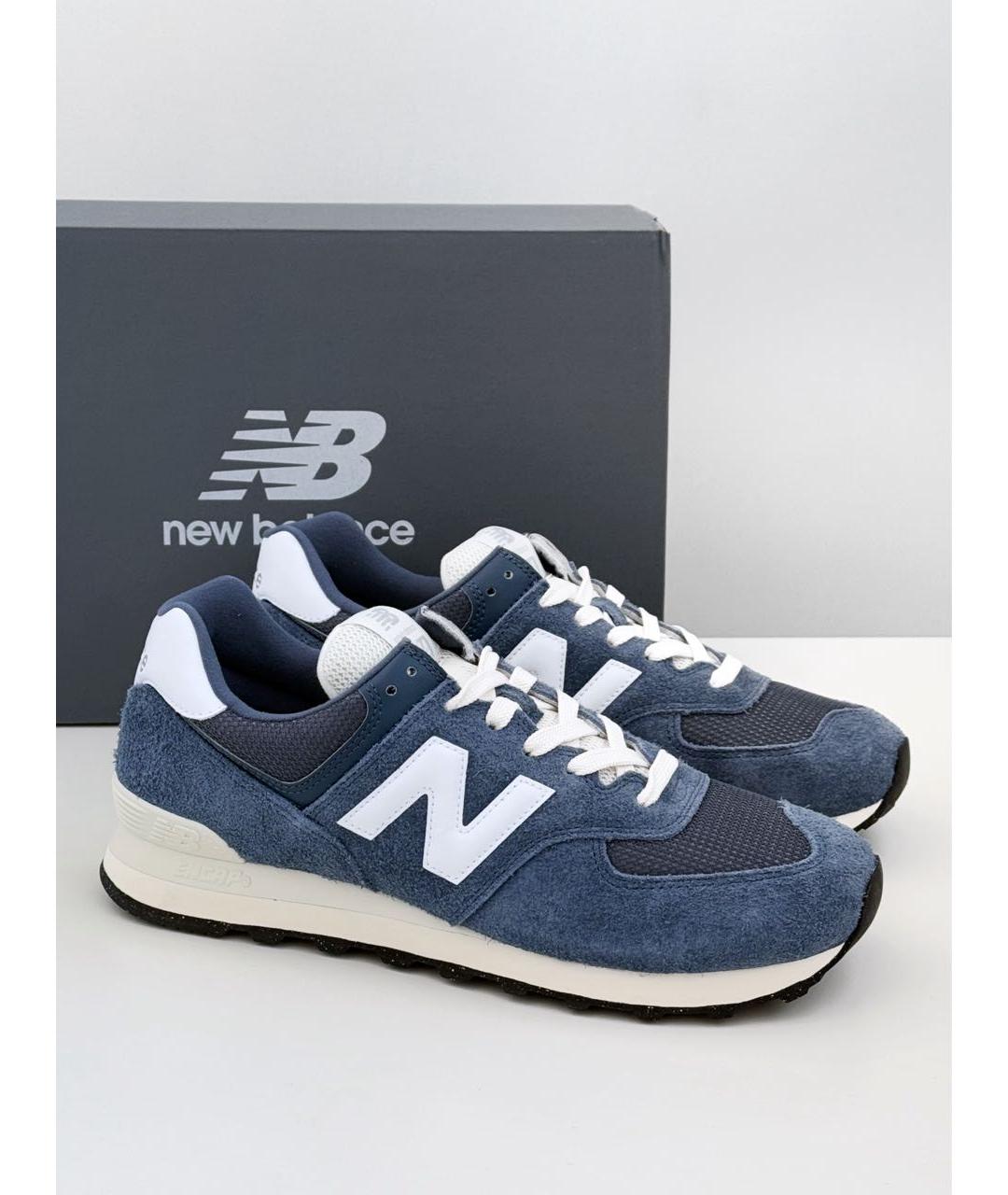NEW BALANCE Синие замшевые низкие кроссовки / кеды, фото 3