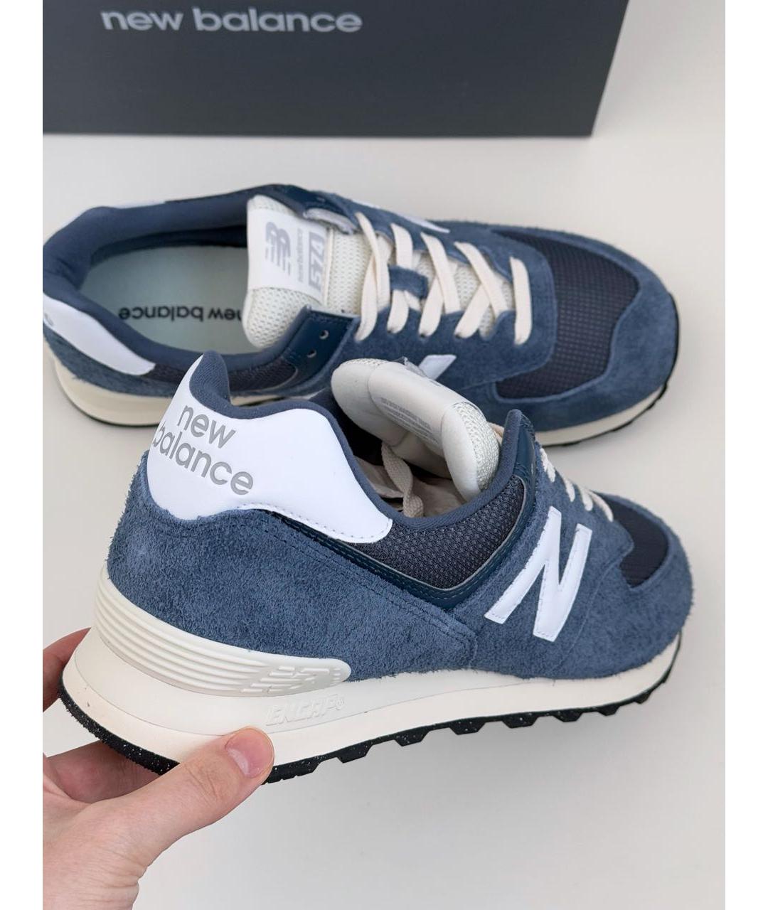 NEW BALANCE Синие замшевые низкие кроссовки / кеды, фото 6