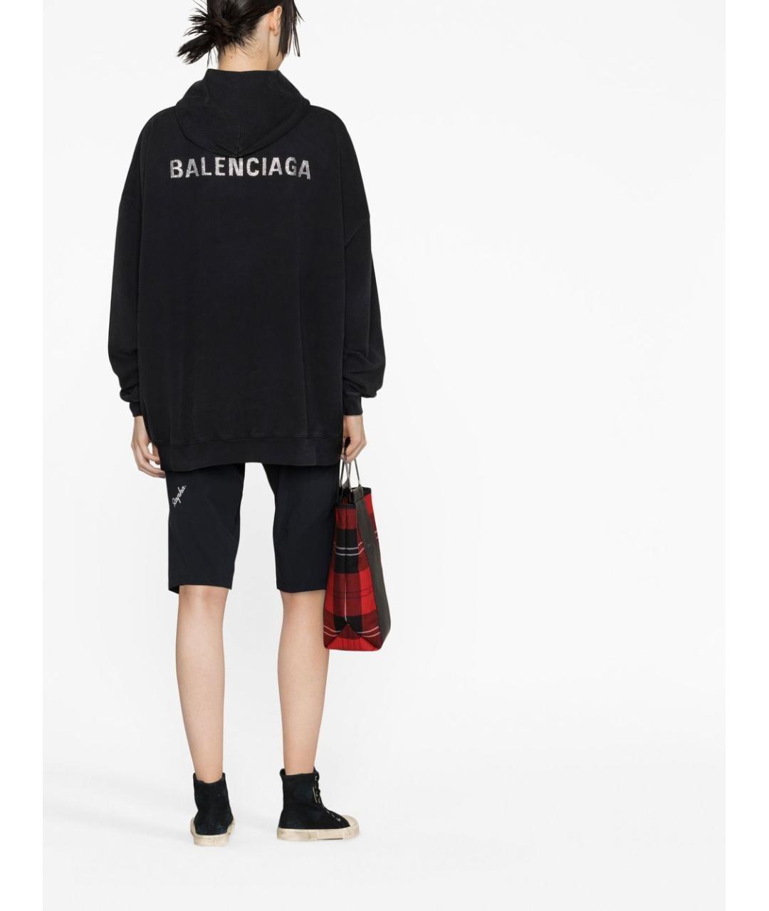 BALENCIAGA Черный хлопковый джемпер / свитер, фото 2