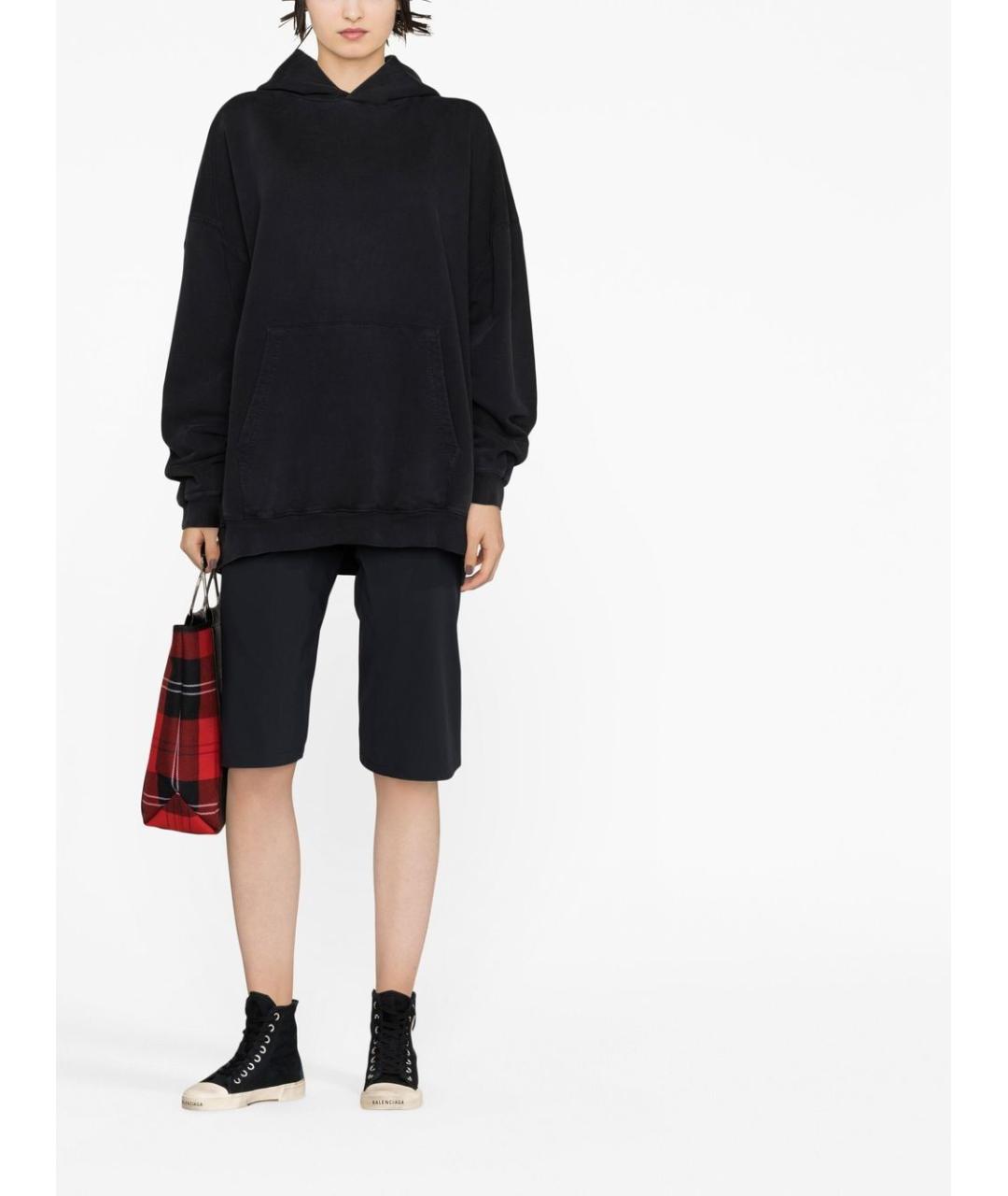 BALENCIAGA Черный хлопковый джемпер / свитер, фото 4