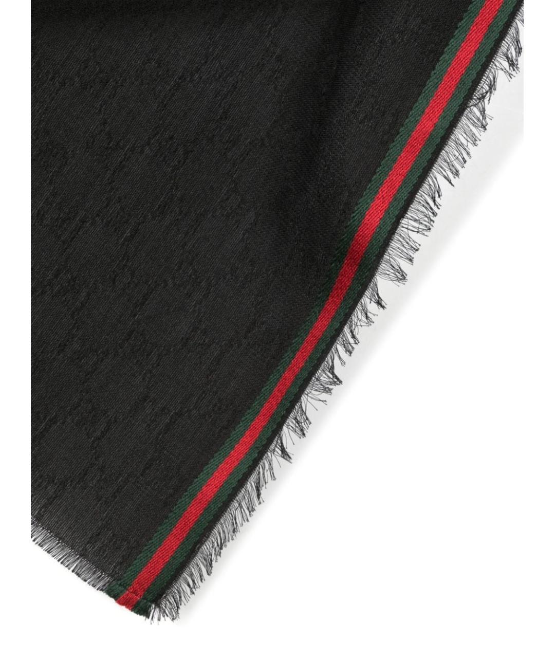 GUCCI Черный шарф, фото 2