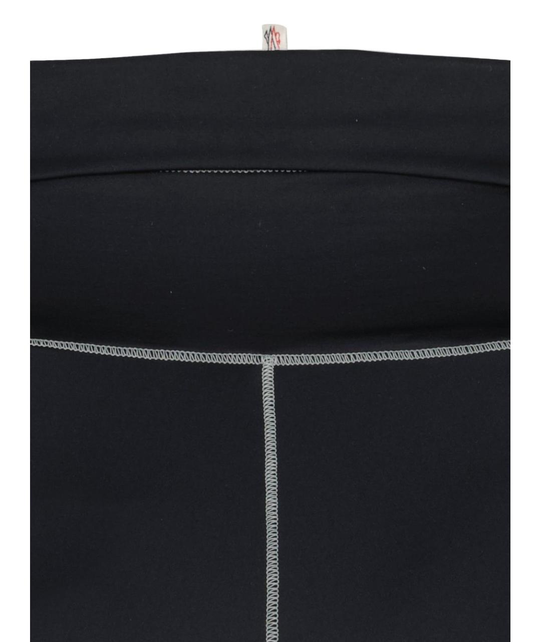MONCLER GRENOBLE Черные полиамидовые леггинсы и велосипедки, фото 3