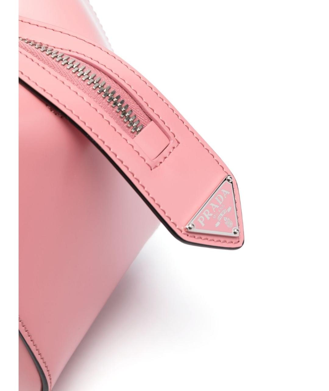 PRADA Розовая кожаная сумка тоут, фото 3
