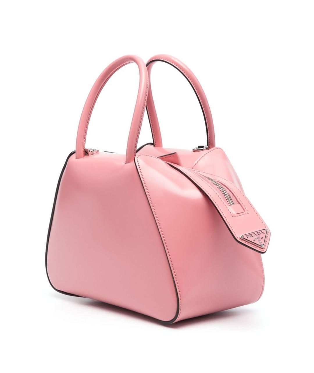 PRADA Розовая кожаная сумка тоут, фото 5