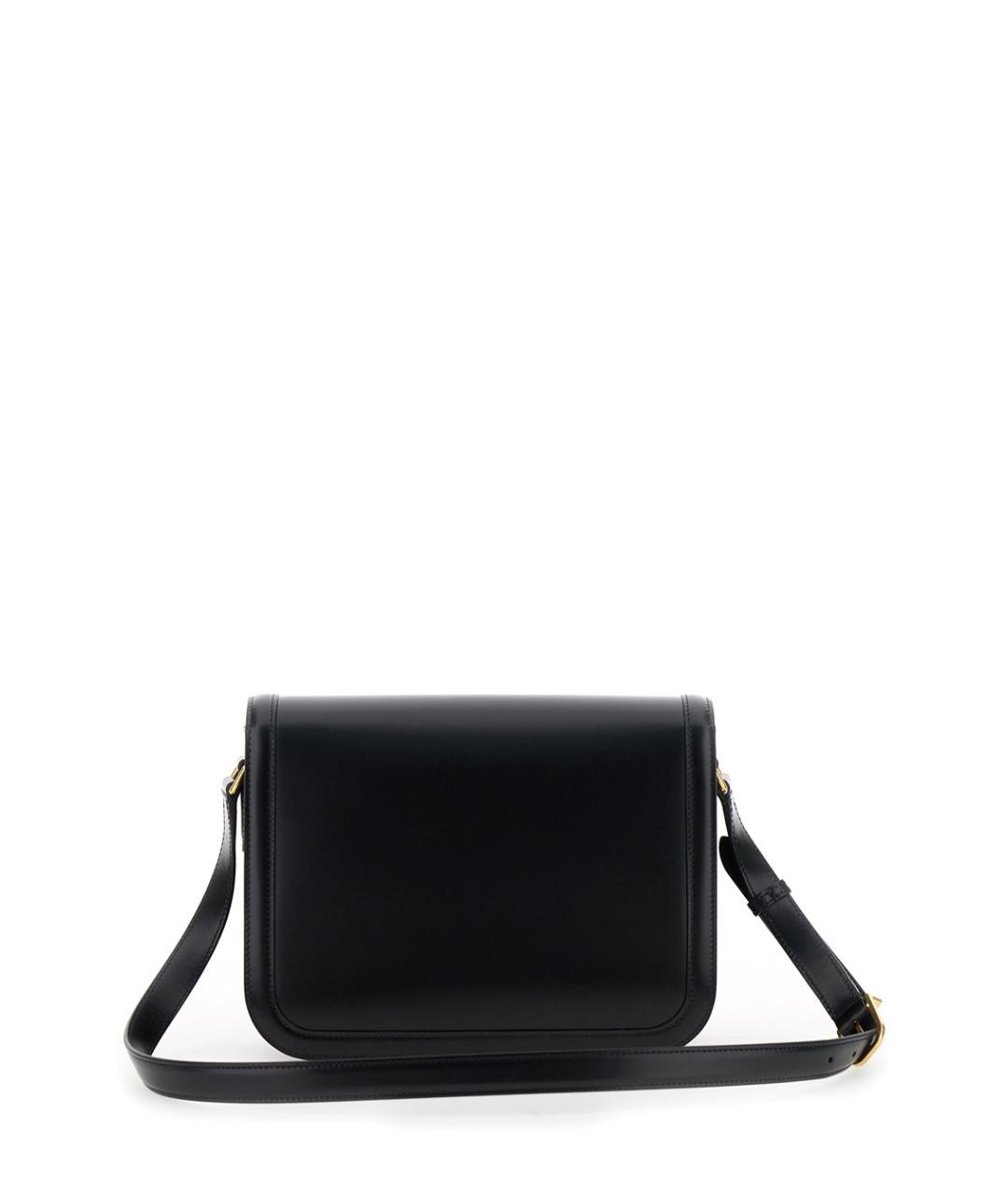 VALENTINO Черная кожаная сумка на плечо, фото 4