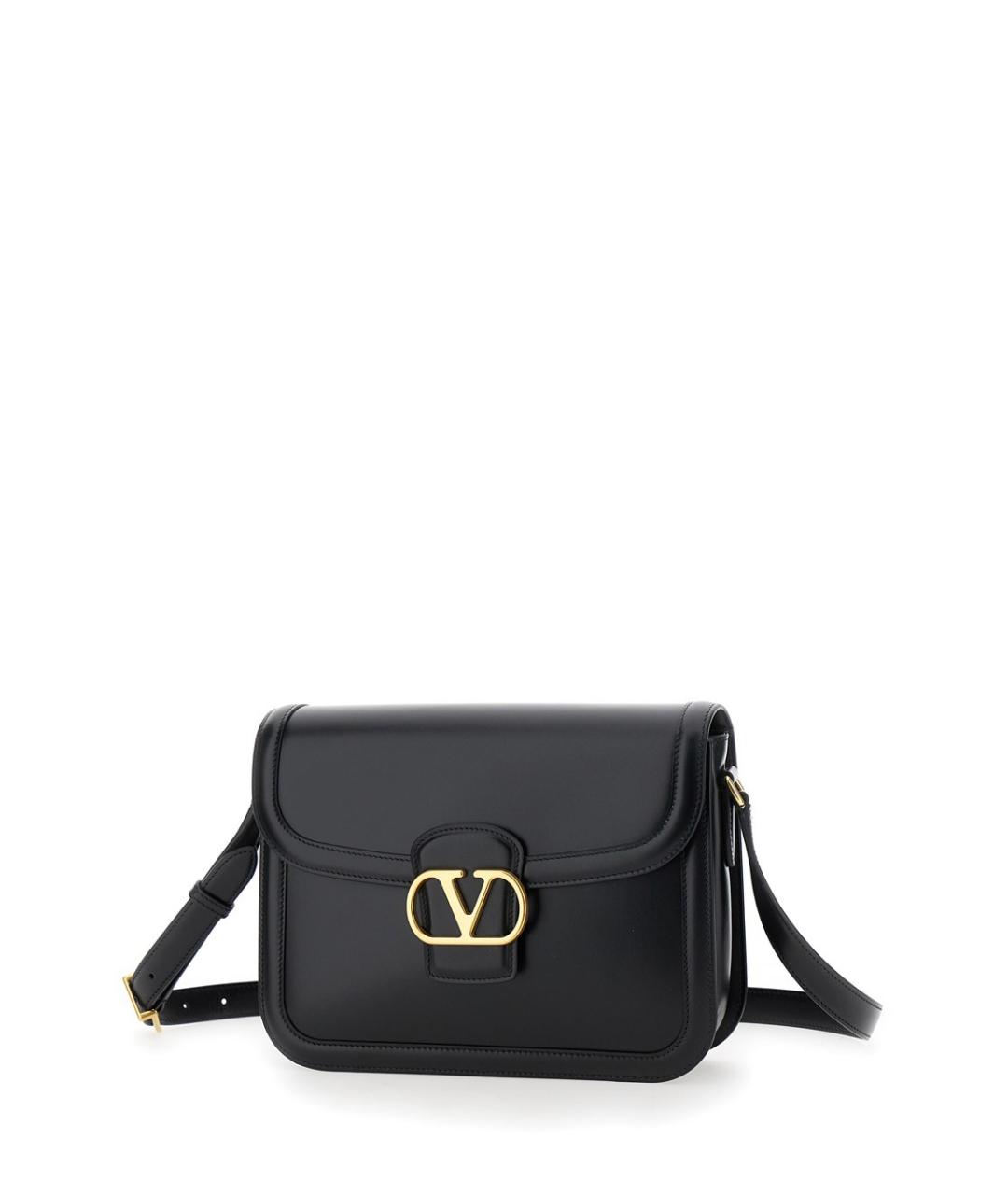 VALENTINO Черная кожаная сумка на плечо, фото 2