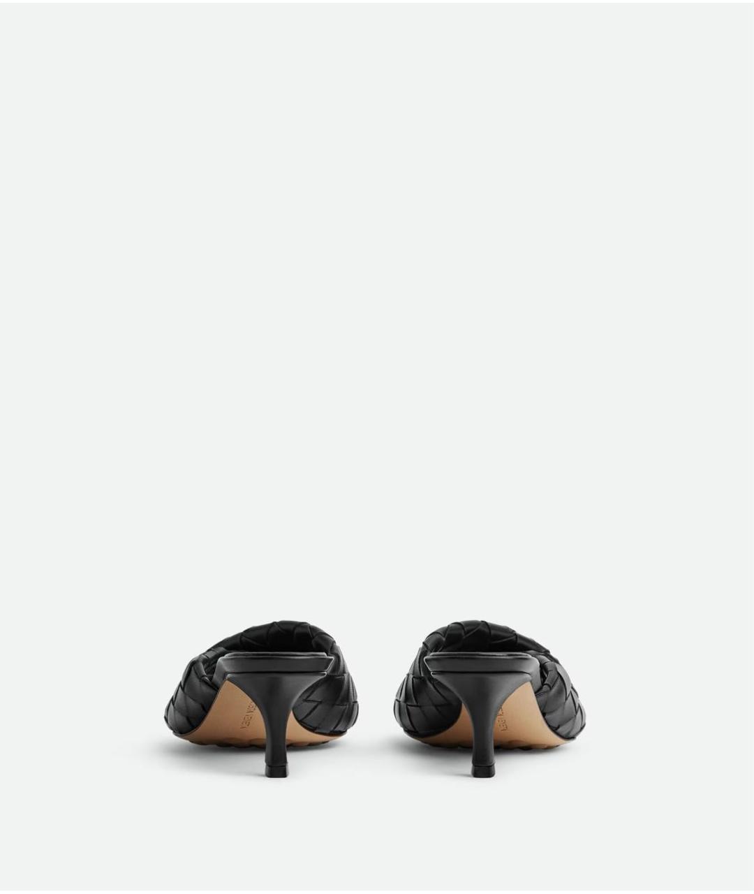 BOTTEGA VENETA Черные кожаные мюли, фото 6