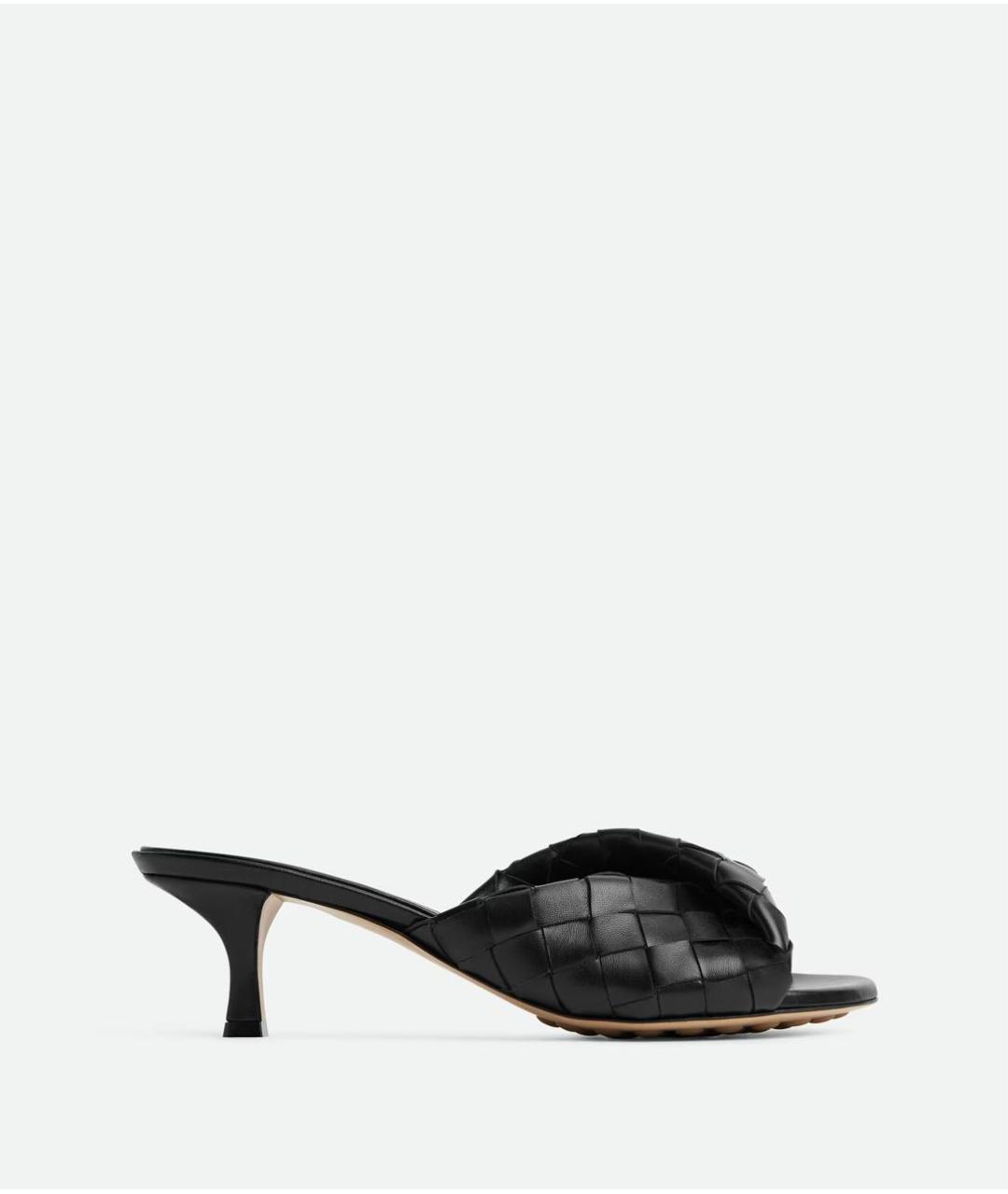 BOTTEGA VENETA Черные кожаные мюли, фото 8