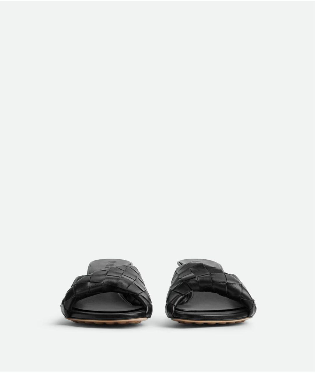 BOTTEGA VENETA Черные кожаные мюли, фото 3