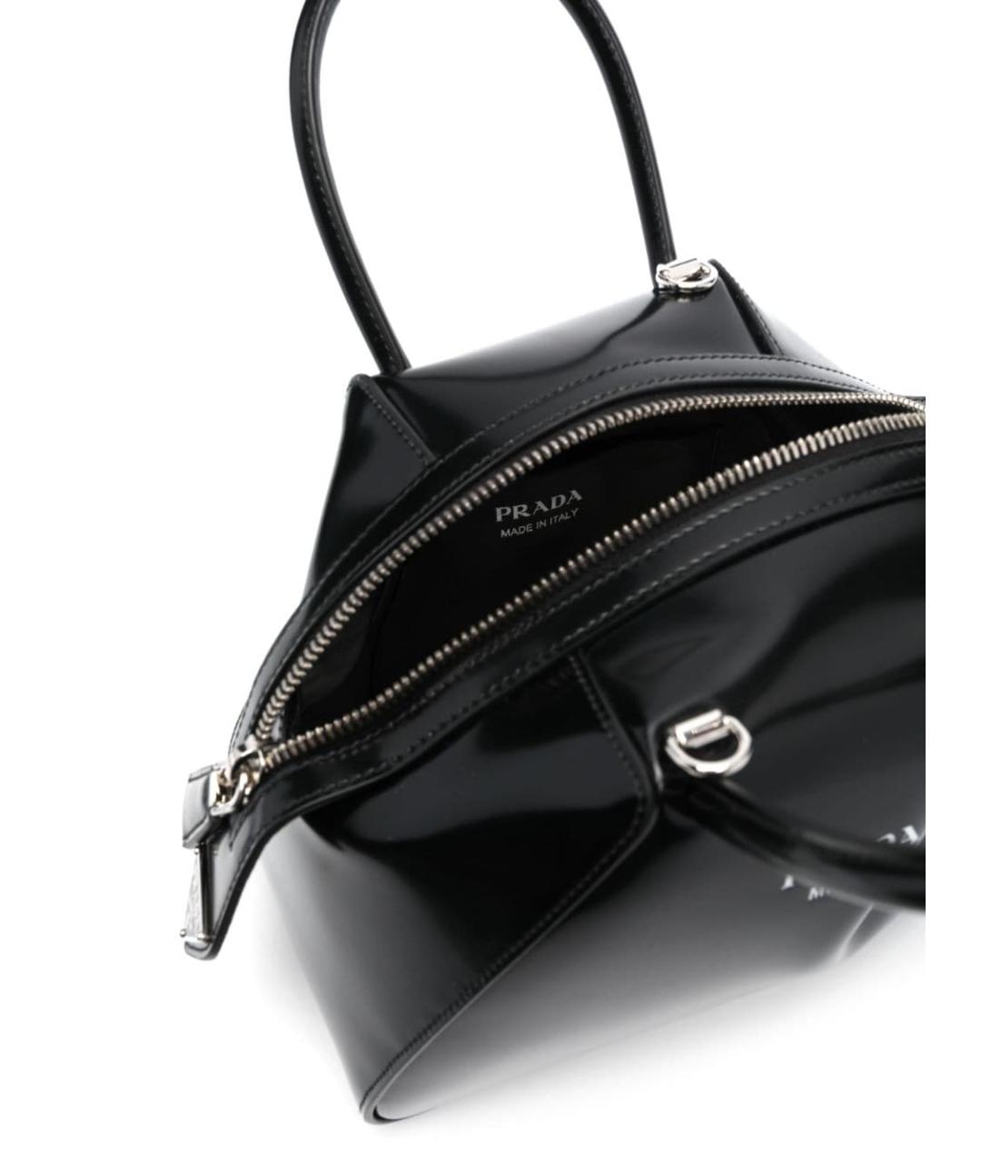 PRADA Черная кожаная сумка тоут, фото 6