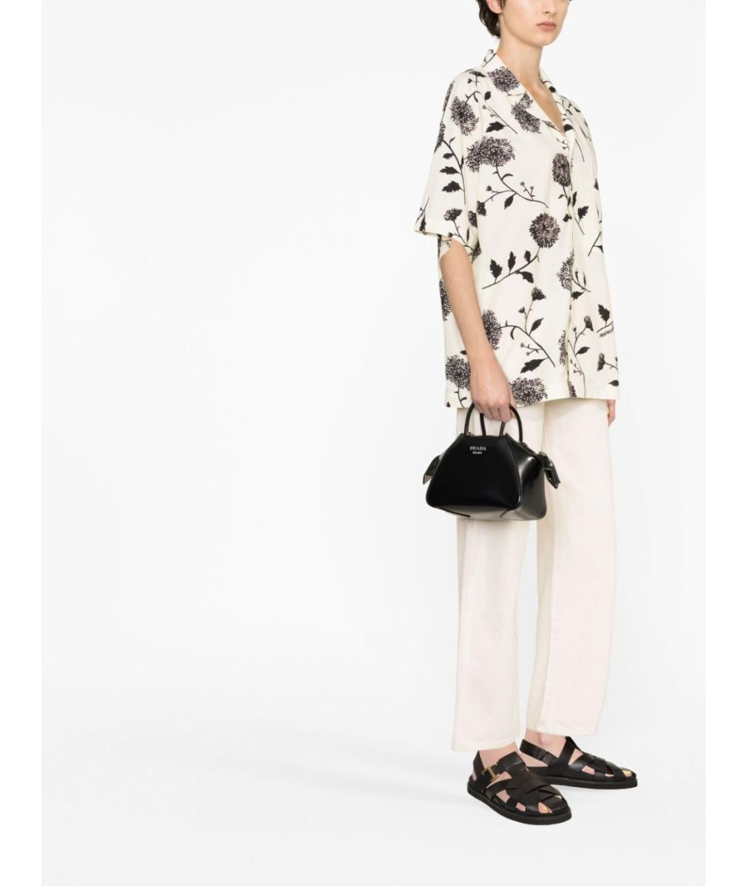 PRADA Черная кожаная сумка тоут, фото 4
