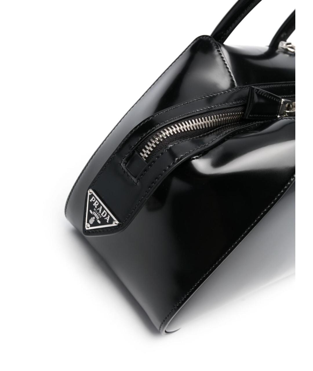PRADA Черная кожаная сумка тоут, фото 5