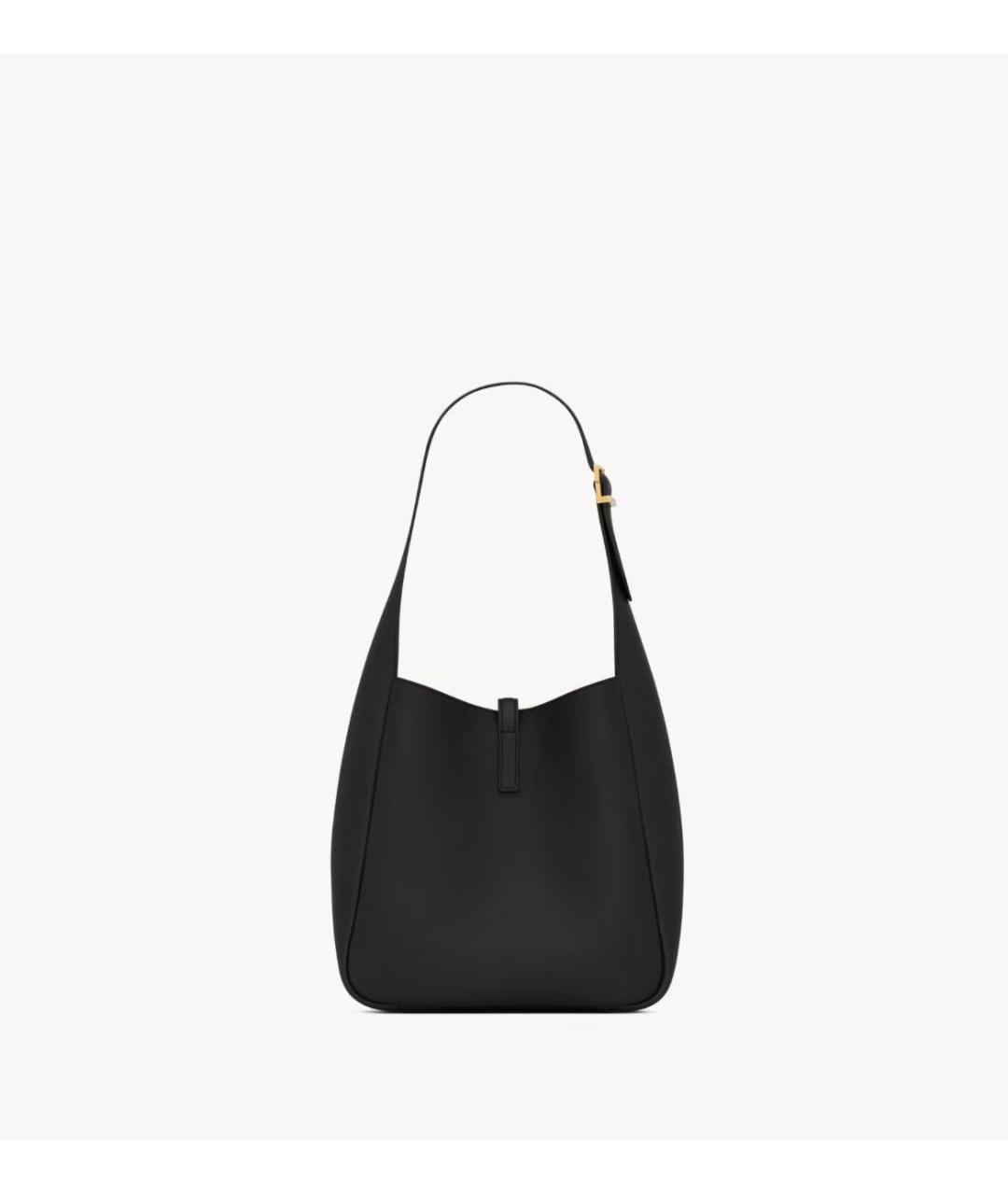 SAINT LAURENT Черная кожаная сумка тоут, фото 3
