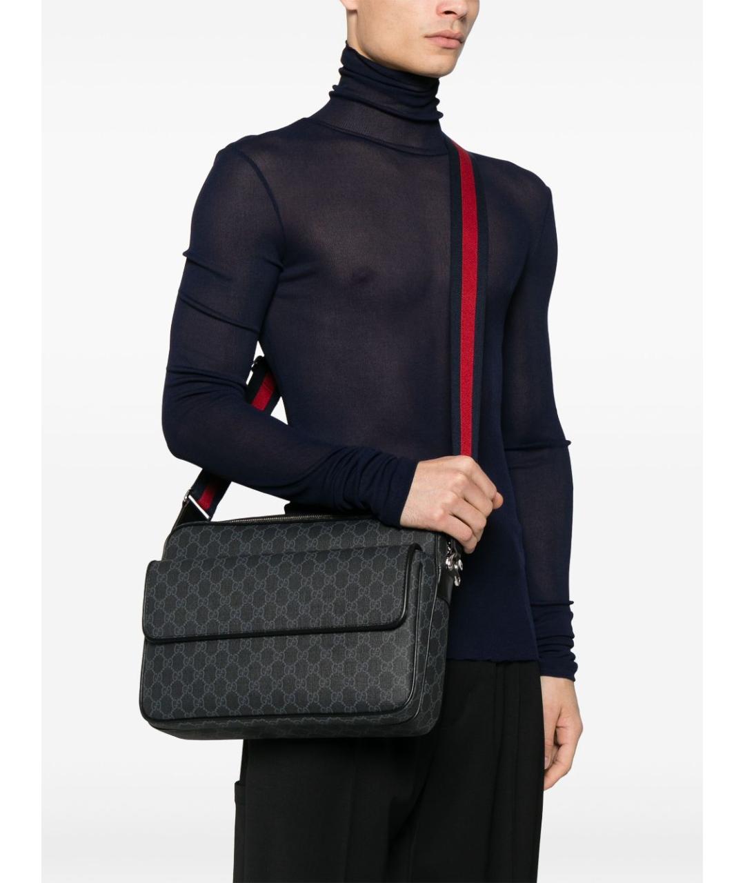 GUCCI Черная сумка тоут, фото 5