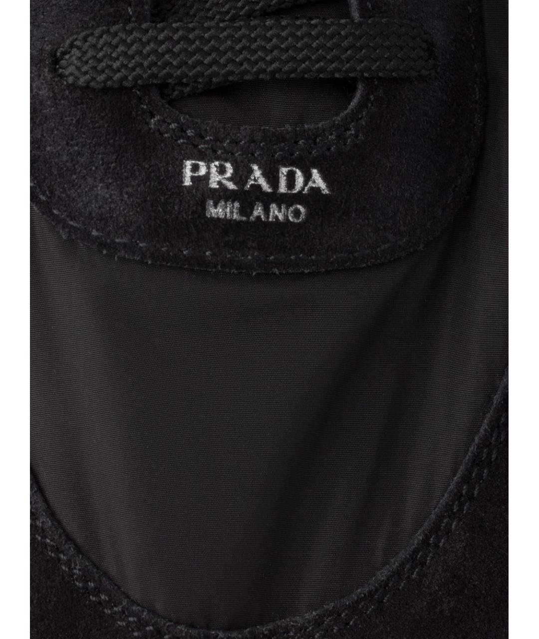 PRADA Черные текстильные кроссовки, фото 5