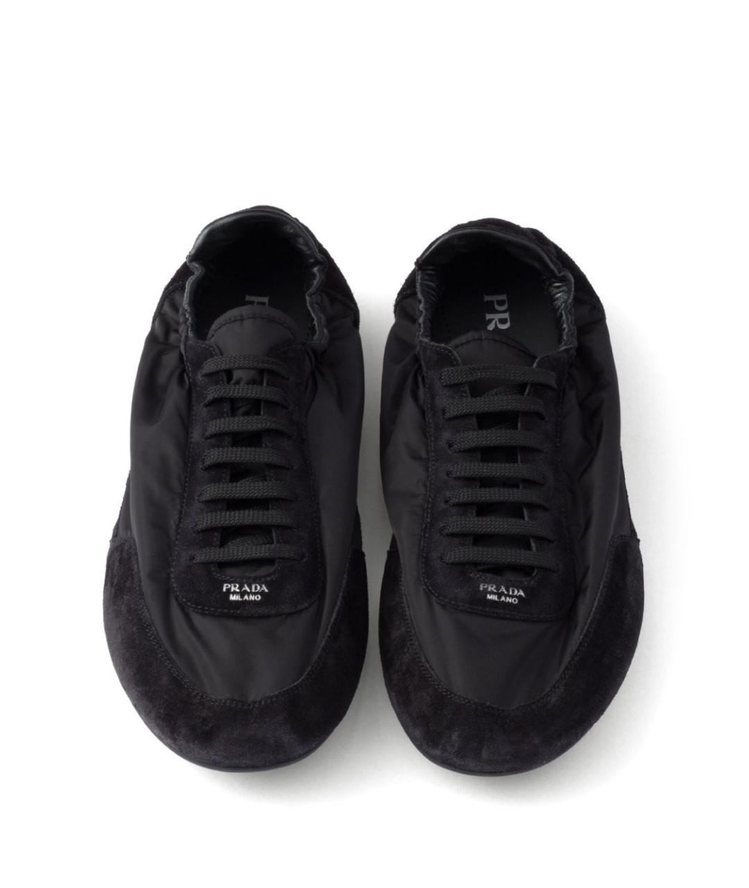 PRADA Черные текстильные кроссовки, фото 4
