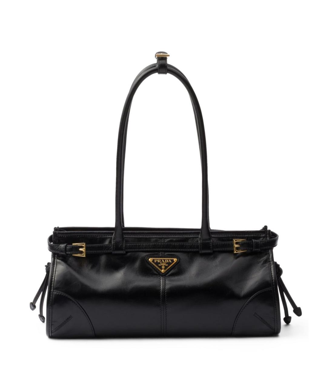 PRADA Черная кожаная сумка тоут, фото 1