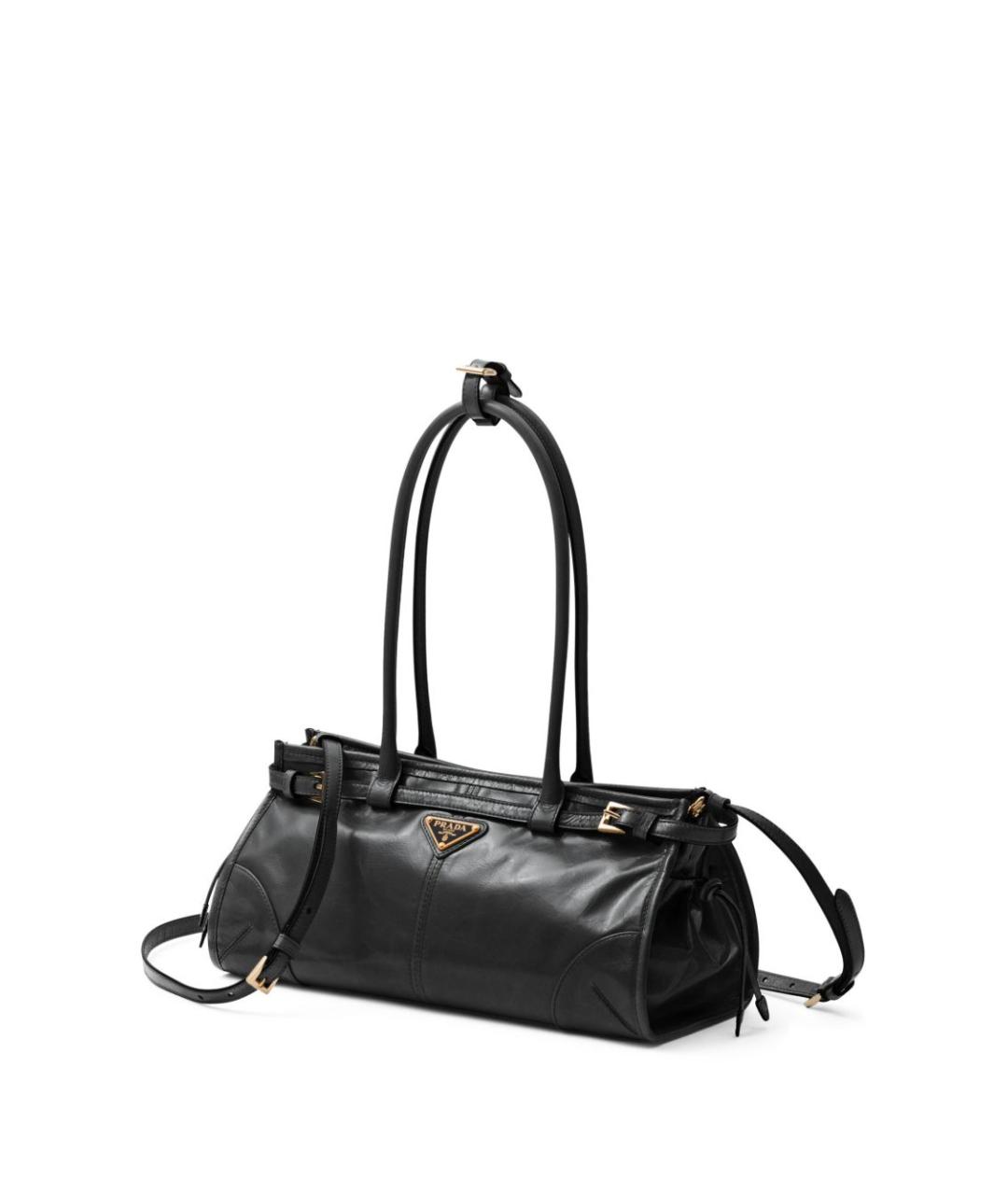 PRADA Черная кожаная сумка тоут, фото 4