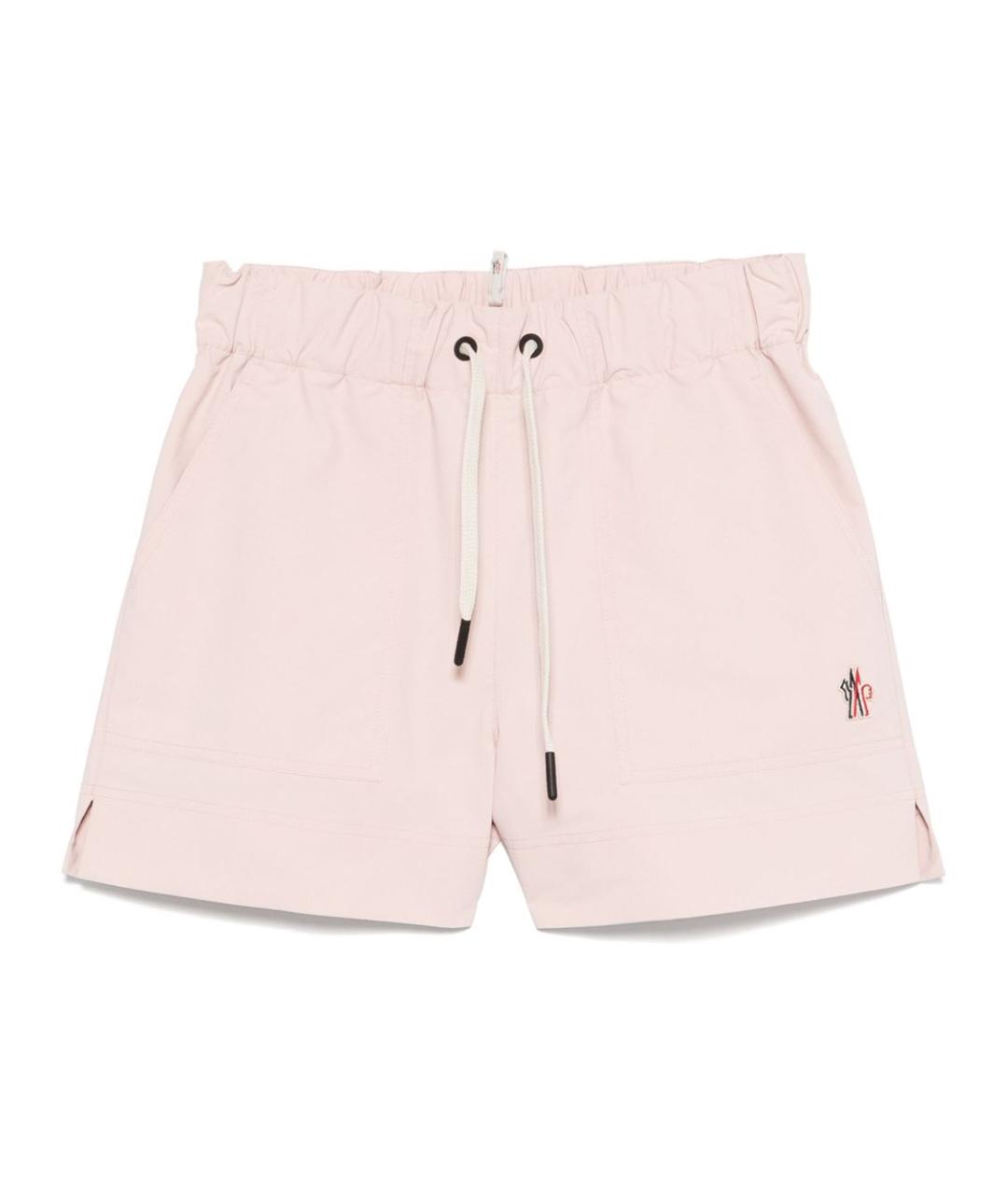 MONCLER GRENOBLE Розовые полиэстеровые шорты, фото 1