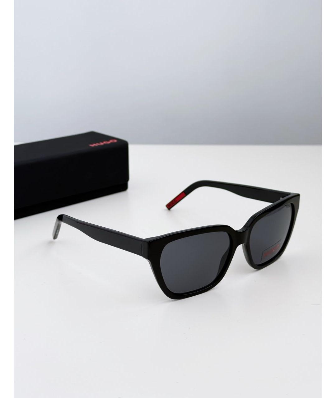 HUGO BOSS Черные пластиковые солнцезащитные очки, фото 6