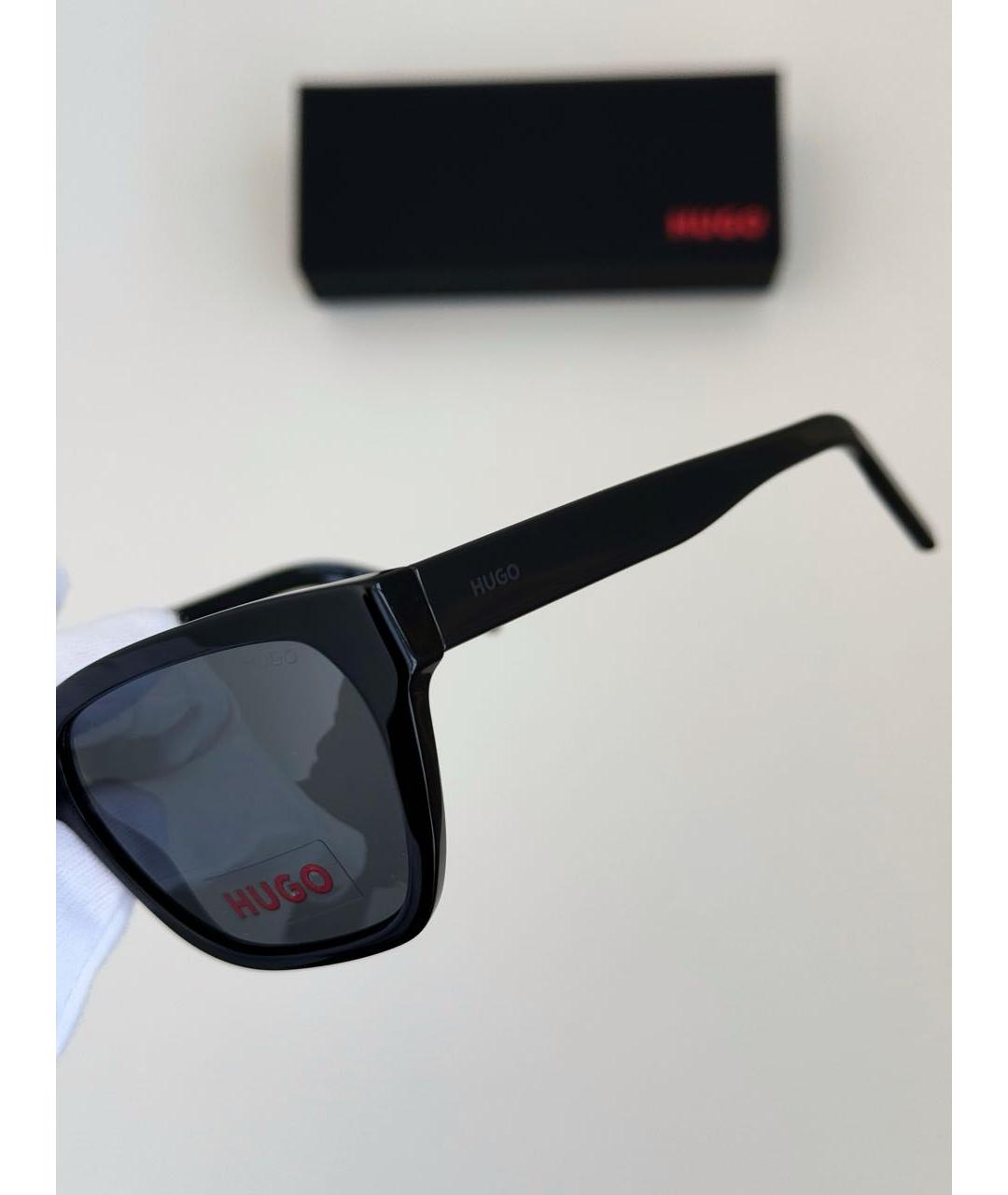 HUGO BOSS Черные пластиковые солнцезащитные очки, фото 3