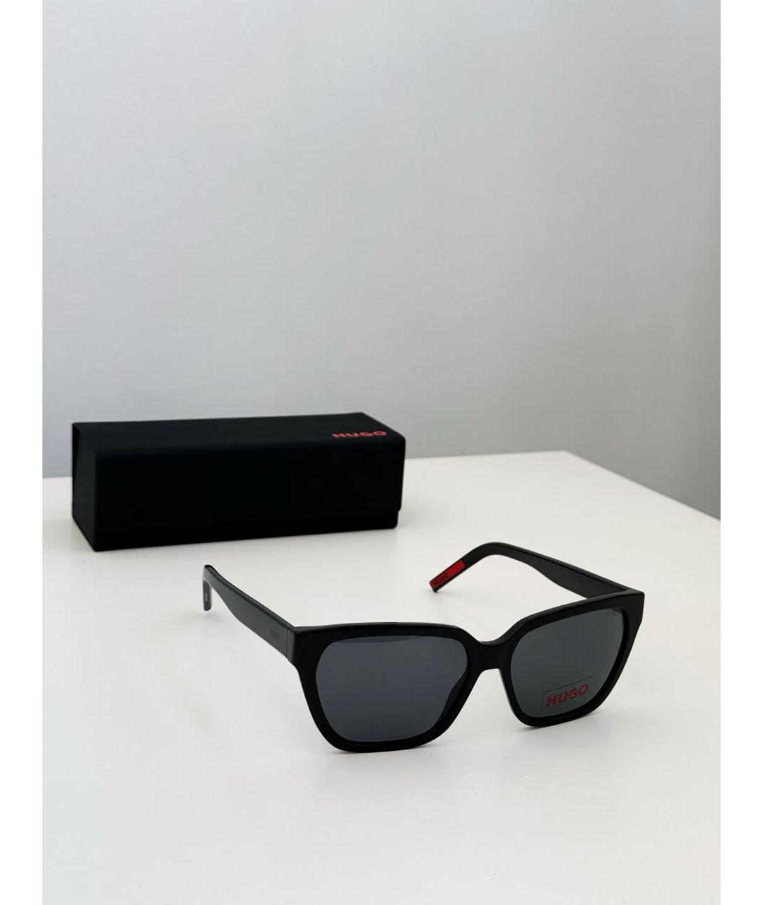 HUGO BOSS Черные пластиковые солнцезащитные очки, фото 2