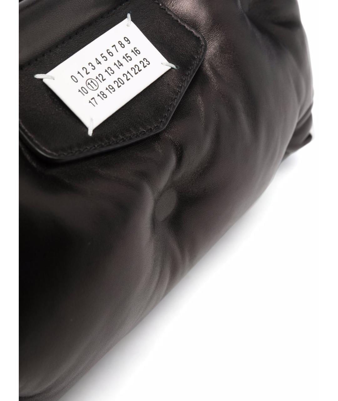 MAISON MARGIELA Черная кожаная сумка через плечо, фото 3