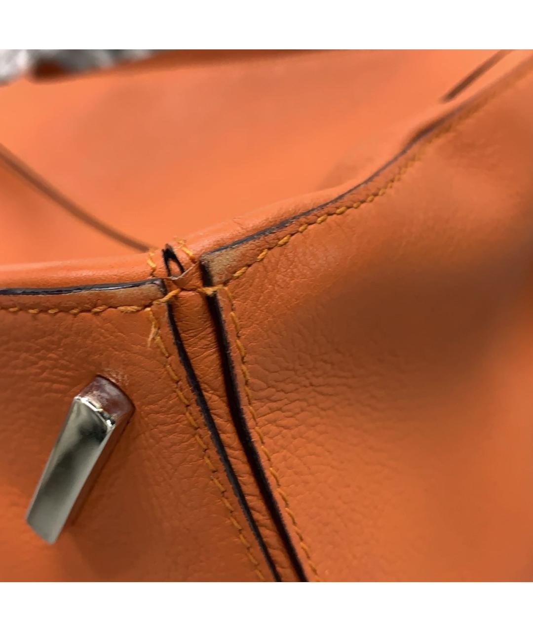 LOEWE Оранжевая кожаная сумка через плечо, фото 5